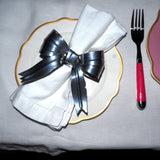 SET OF 4 BOW NAPKIN RINGS