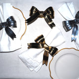 SET OF 4 BOW NAPKIN RINGS