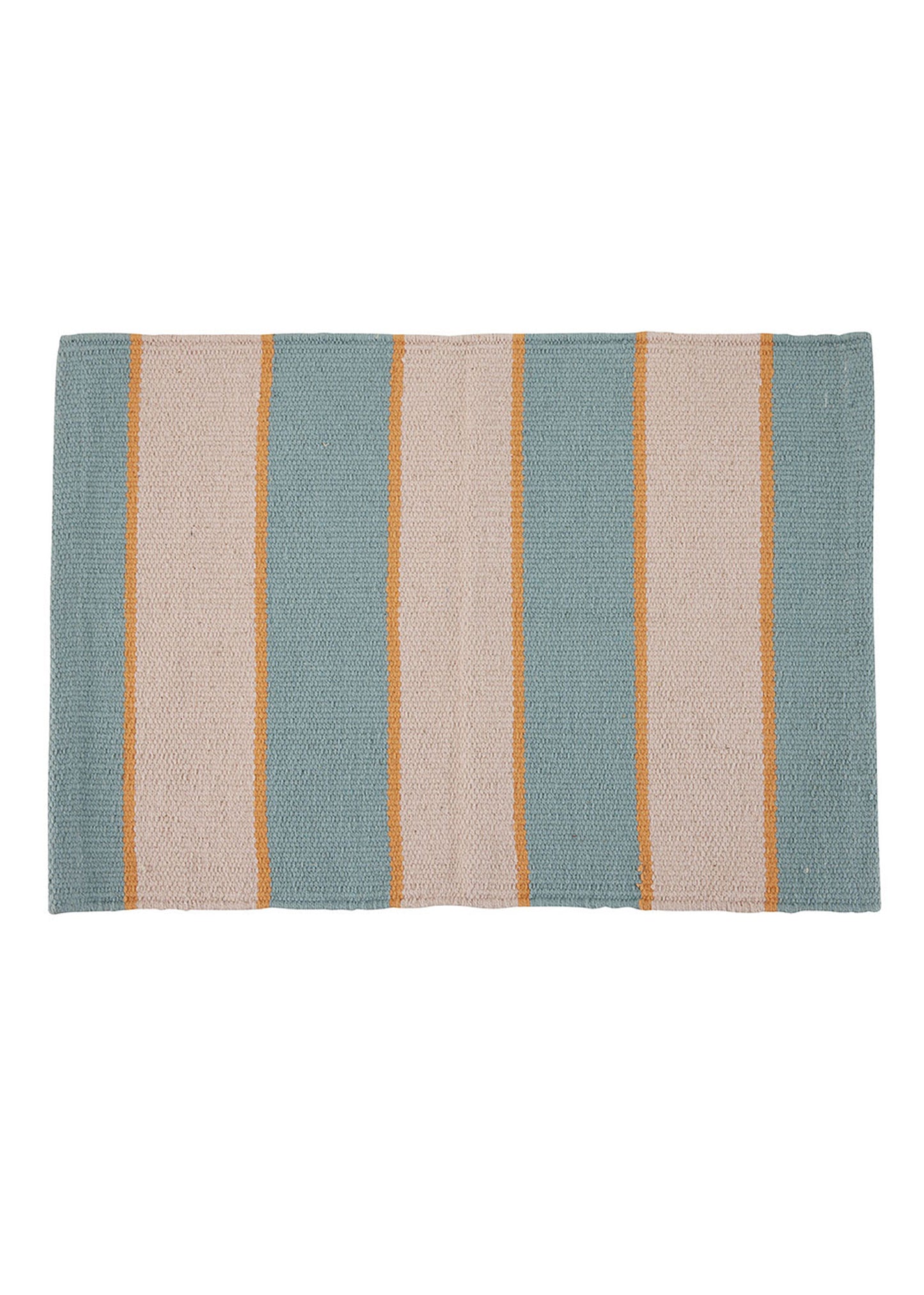 WOVEN STRIPE PLACEMAT, BLUE & PINK