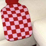 LAMBSWOOL HOT WATER BOTTLE COVER - CHERRY CHECK