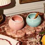 CERAMIC SALT CELLER, BLUSH