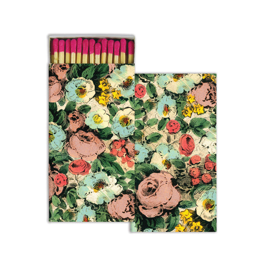 BOX OF MATCHES, FLORAL COLLAGE