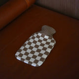 LAMBSWOOL HOT WATER BOTTLE COVER - MOCHA CHECK