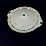 Vintage	Green and white tureen