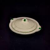 Vintage	Green and white tureen