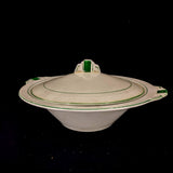 Vintage	Green and white tureen