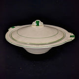 Vintage	Green and white tureen