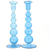 Archive	Pair blue Elise candleholder