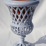 METAL URN PLANTER - LAVENDER