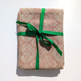 FOLK STRIPE LINEN TABLECLOTH, SOFT PINK