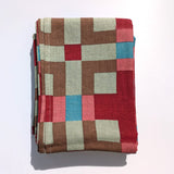 SWEDISH CHECK LINEN TABLECLOTH, CHERRY