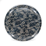 ROUND BIRCH WOOD TRAY - INDIGO