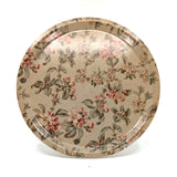 ROUND BIRCH WOOD TRAY - SOFT FLORAL