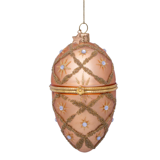 JEWELLED EGG DECORATION, PALE COPPER
