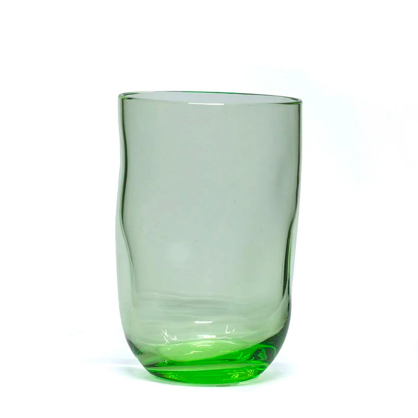SQUEEZE GLASS TUMBLER, GREEN