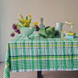 SET OF 4 SEERSUCKER NAPKINS, GREEN
