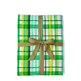SET OF 4 SEERSUCKER NAPKINS, GREEN